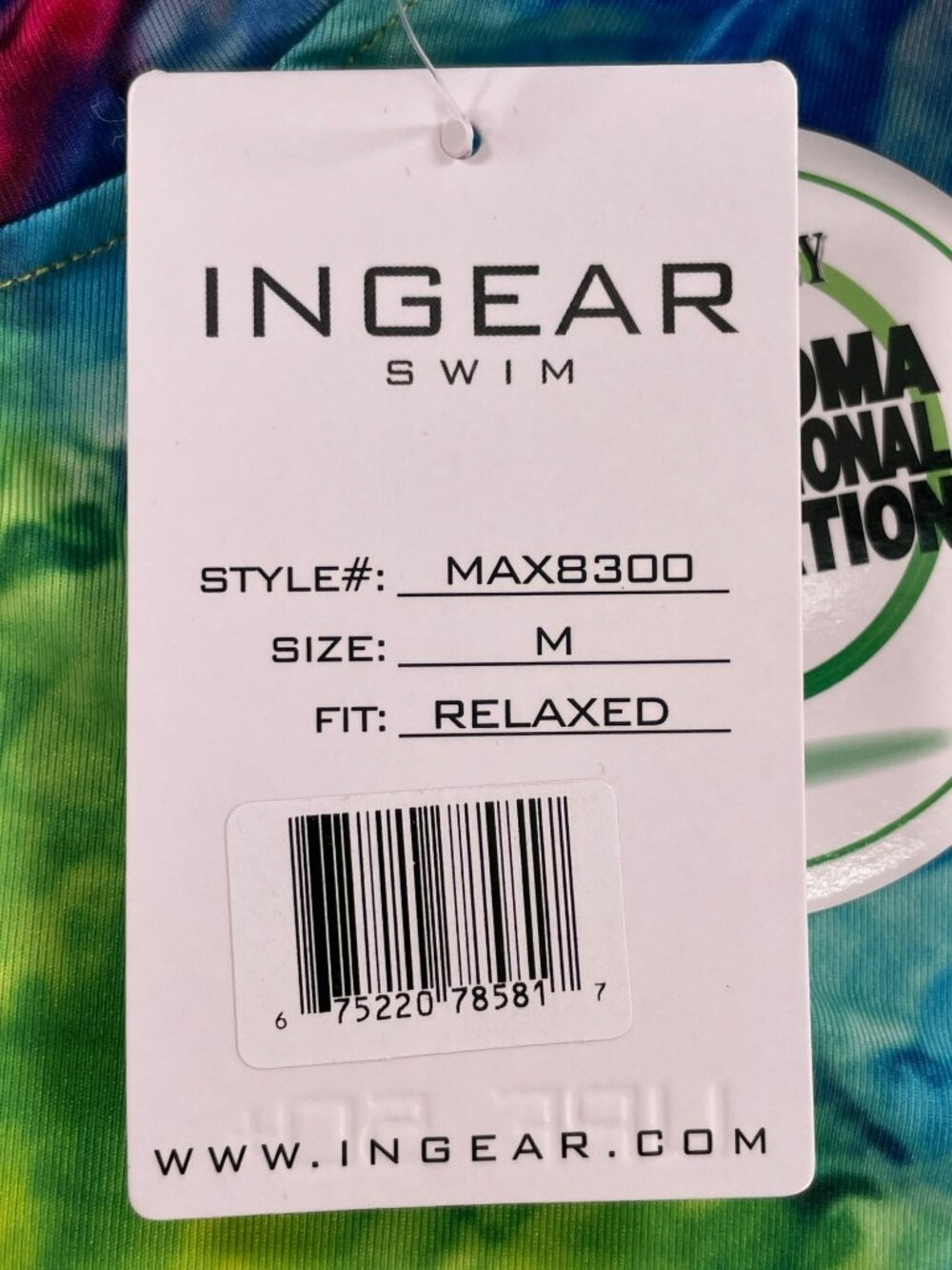 Ingear Swim Shirt UPF 50+ Long Sleeve Tie-Dye Men's Size Medium NEW - Picture 5 of 6